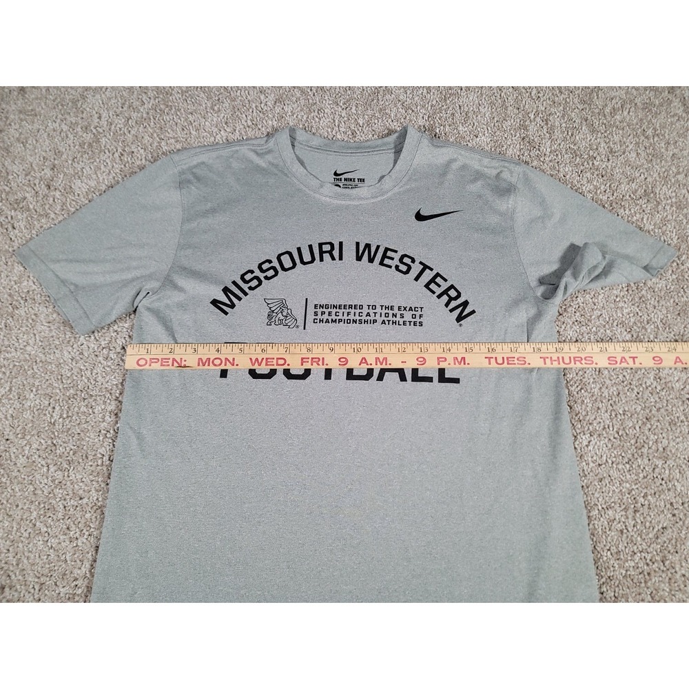 Missouri Western MWSU Griffons Nike Dri-Fit Shirt Medium Gray Football Mens - Picture 8 of 10